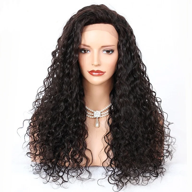 

WoWEbony Water Wave Lace Front Human Hair Wigs Middle Part 150 180 Density Pre Plucekd With Baby Hair In Stock 4*1 Lace Wig Remy