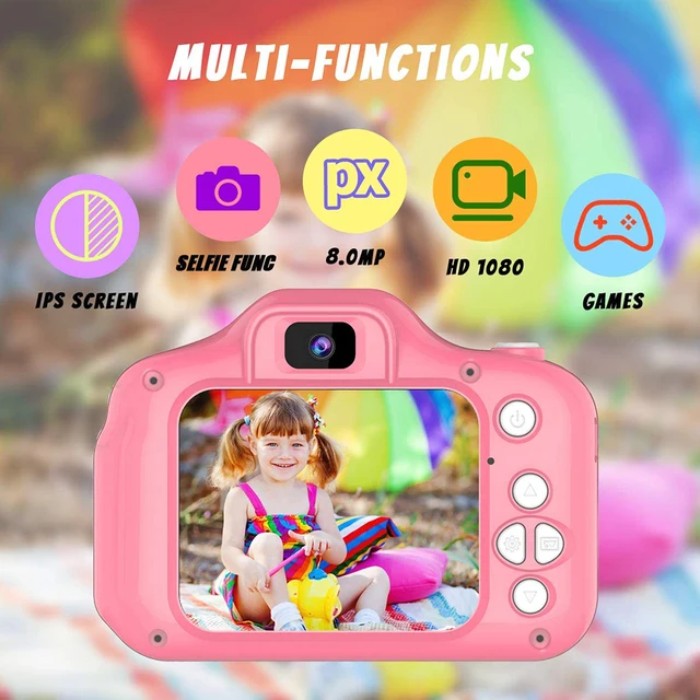 Mini cámara fotográfica digital 1080P para niños, Cámara de vídeo compacta para niños, juguete educativo, regalo de cumpleaños 2
