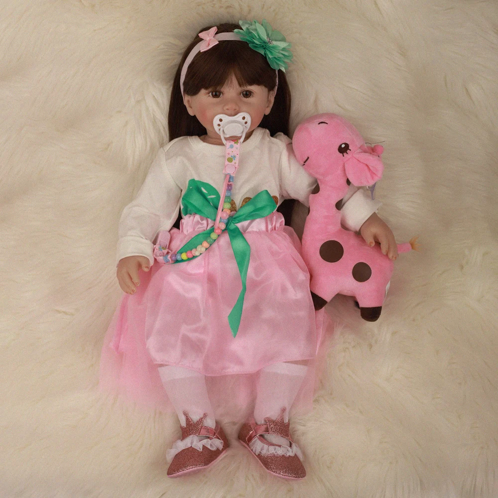 2" 60 см так по-настоящему как Bebe Reborn Baby куклы Мягкие силиконовые мягкие куклы ткань тела новорожденные младенцы для детей Рождественский подарок