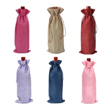 6 шт. сумки для винных бутылок с кулиской креативные Винные сумки обертка для бутылки подарочные пакеты пылезащитные сумки с принтом "Шампанское"