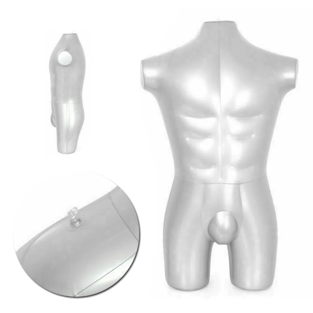 Man Whole Body Inflatable Mannequin Dummy Torso Model Top Glasses Shop Underwear Display High Quailty