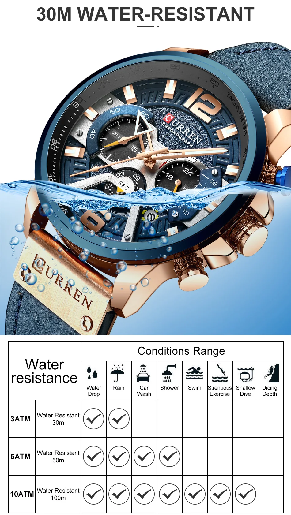 CURREN Men Luxury Brand Sports Watches Military Watch Men Army Leather Male Date Quartz Watch Relog