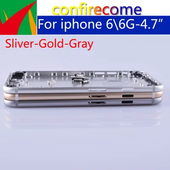 

10Pcs\lot For iphon 6 6G Battery Cover Door Housing Back Housing For iphone6 Shell Chassis Middle Frame body rear case