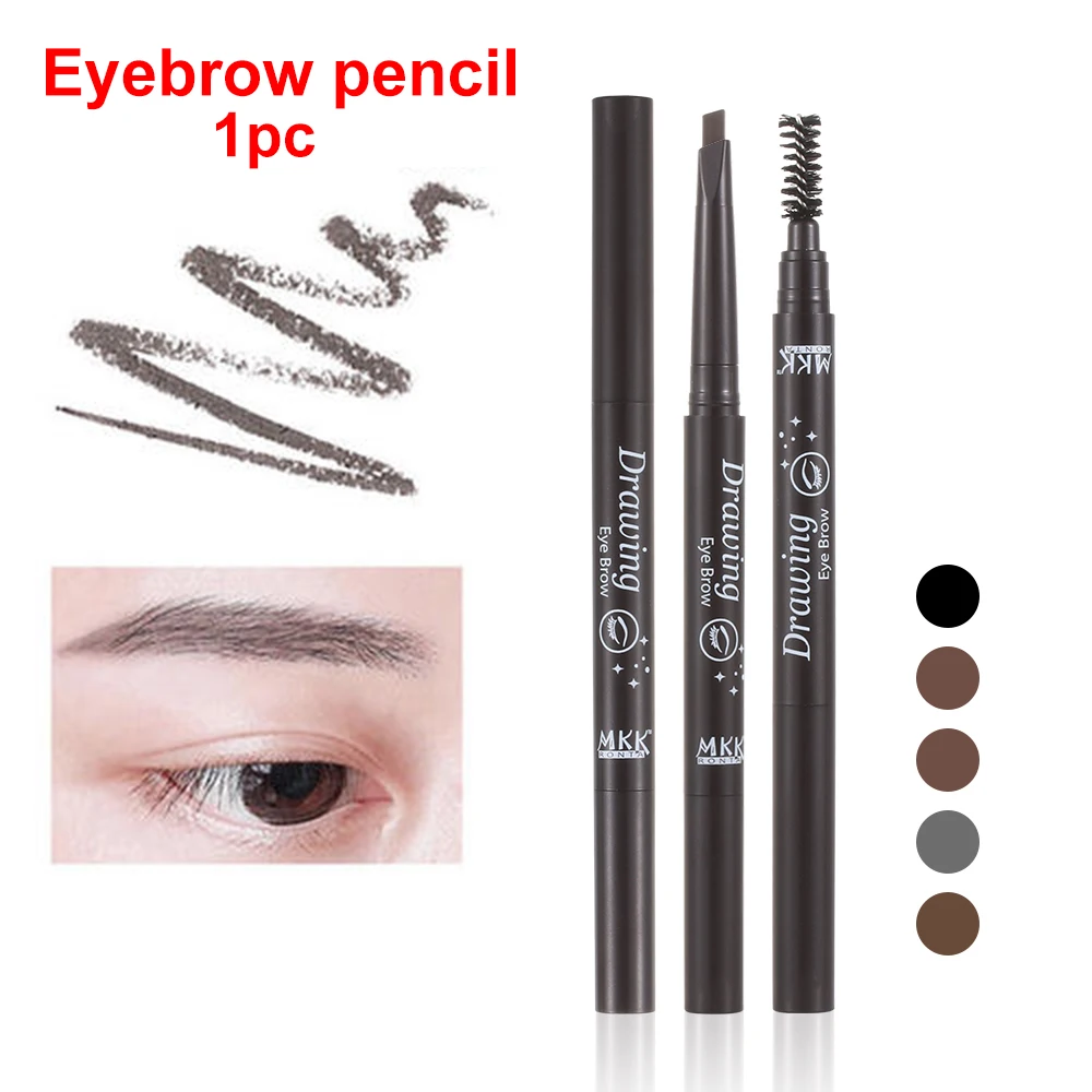 1Pc Double Head Eyebrow Tattoo Liner Pencil Tint Longlasting Waterproof Drawing Eye Makeup Eyebrow Enhancer Pen