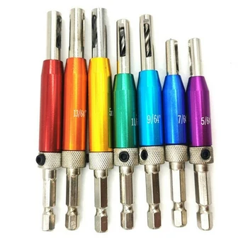 

17Pcs Door Self-centering Hinge Drill Bit Set Hinge Tapper Screw With Wrench Center Drill Bit Doors Self-centering Hinge Tapper