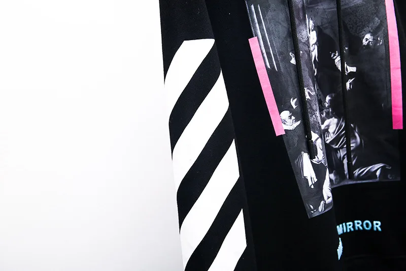 19SS OFF-WHITE OW религиозная девственница толстовка с капюшоном, толстовка уличная хип хоп мужская одежда оптом