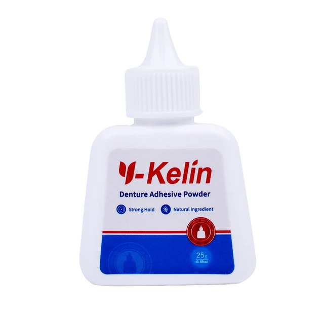 Y-kelin – poudre adhésive pour prothèse dentaire, 25g, colle