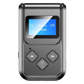 

Bluetooth 5.0 Receiver Transmitter LCD Display Headphones Stereo TV PC Car o Wireless Adapter RCA 3.5mm Aux Jack