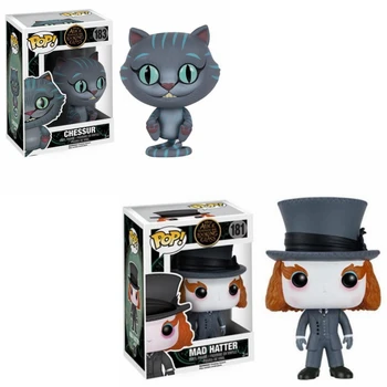 

Funko Pop Disney Movie Alice in Wonderland Chessur Cat Mad Hatter Vinyl Action Figures Model Toys Figurine Toy