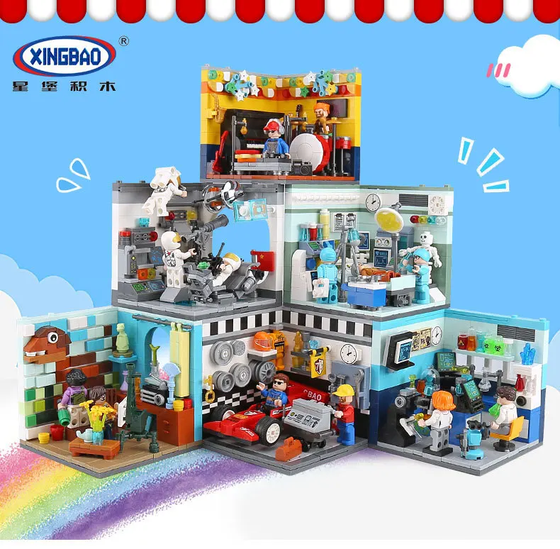 

6 In 1 Xingbao Building Blocks 01402 Dreamer Scientist Doctor Musician Racing Driver Painter Astronomer City Building Bricks