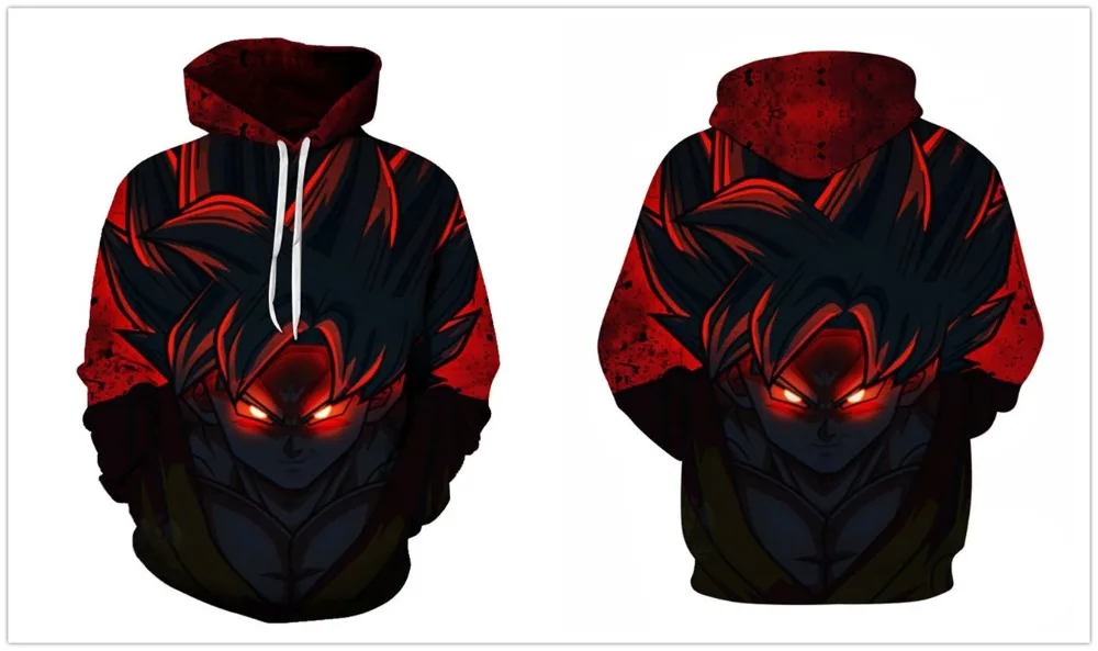 Dragon Ball Z Strong Goku 3D пуловер с капюшоном крутой мужской женский спортивный костюм уличная Толстовка Harajuku толстовки с капюшоном размера плюс