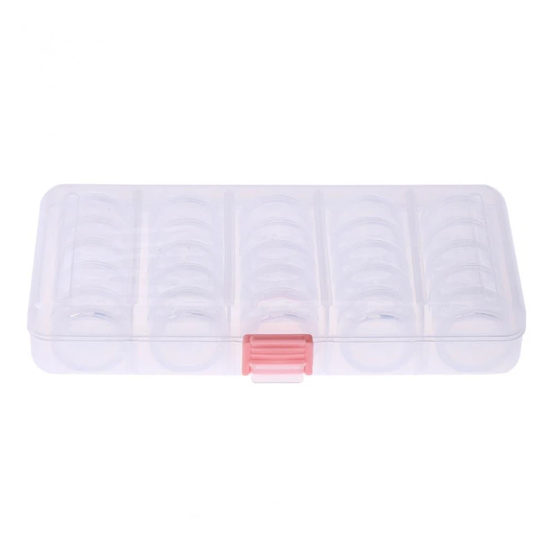 

25 Pcs Transparent color Plastic Jewelry Bead Storage Container Jars Box Diamond Home Display Storage Bottles Box