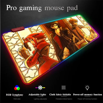 

Yuzuoan XL Comfortable Gamer MousePad USB with Line LED 7-Color Illumination Backlit Rebellious Large Speed RGB Gaming Mouse Pad