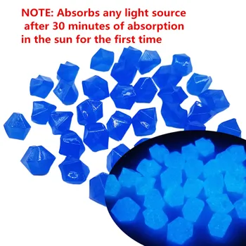

300Pcs 14mm Luminous Night Stones Glow in The Dark Pebbles Glow Gravels Garden Landscaping Decoration Artificial Cobblestone