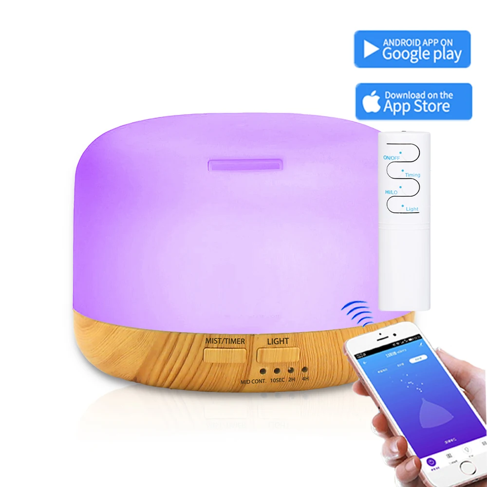 

Wifi Wireless 550ml Aroma Essential Oil Diffuser Air Humidifier smart life Compatible with Alexa and Google Home Control home