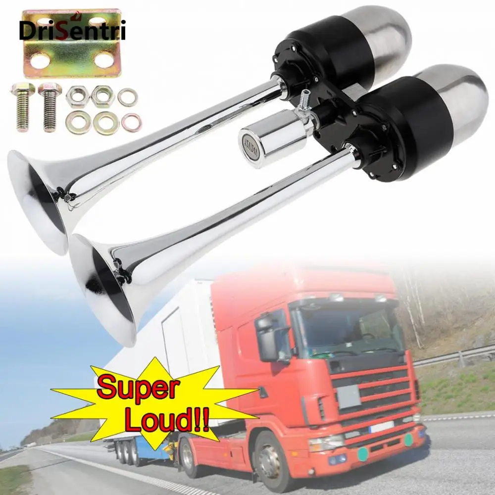 

12V / 24V 178DB Super Loud Dual Trumpet Electronically Controlled Car Air Horn Extend the Sound Effect Air Outlet Valve Pump