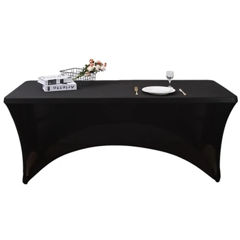 

High Stretch Table Cloth Spandex Cocktail Table Cover Rectangular Birthday Tablecloth Cocktail Party Decor Wedding Table Cover