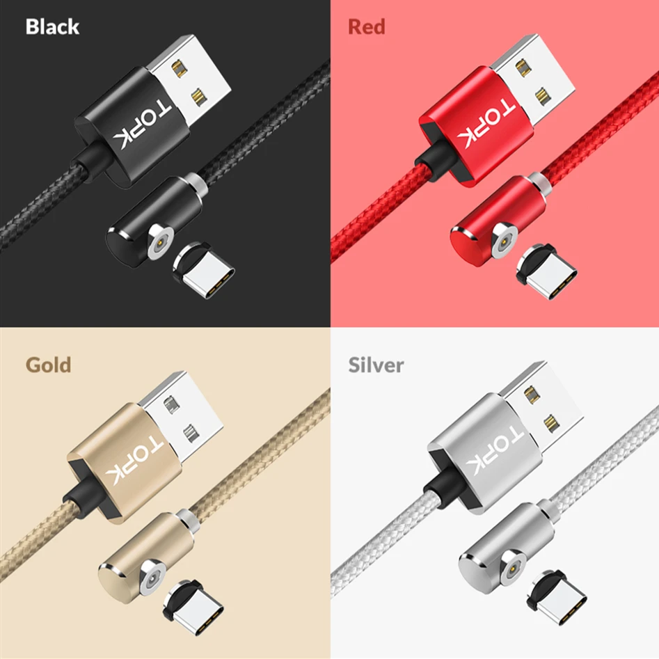 Магнитный Кабель 90 градусов USB кабель быстрой зарядки для IPhone Xs Max 8 7 6 5 Магнитный Micro usb type C кабель для samsung Xiaomi huawei