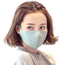 Маска для рта хлопковая Зимняя мода с принтом Happy Day маска для лица для женщин против пыли дышащая хлопковая маска для губ