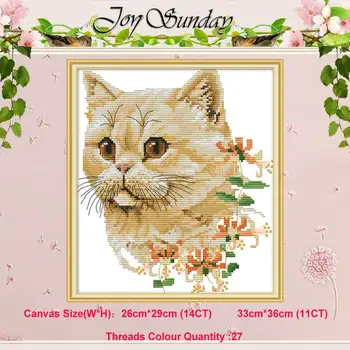 

Cat Animals painting counted 11CT 14CT Cross Stitch Set DIY Wholesale Chinese Cross-stitch Kit Embroidery Needlework Home Decor