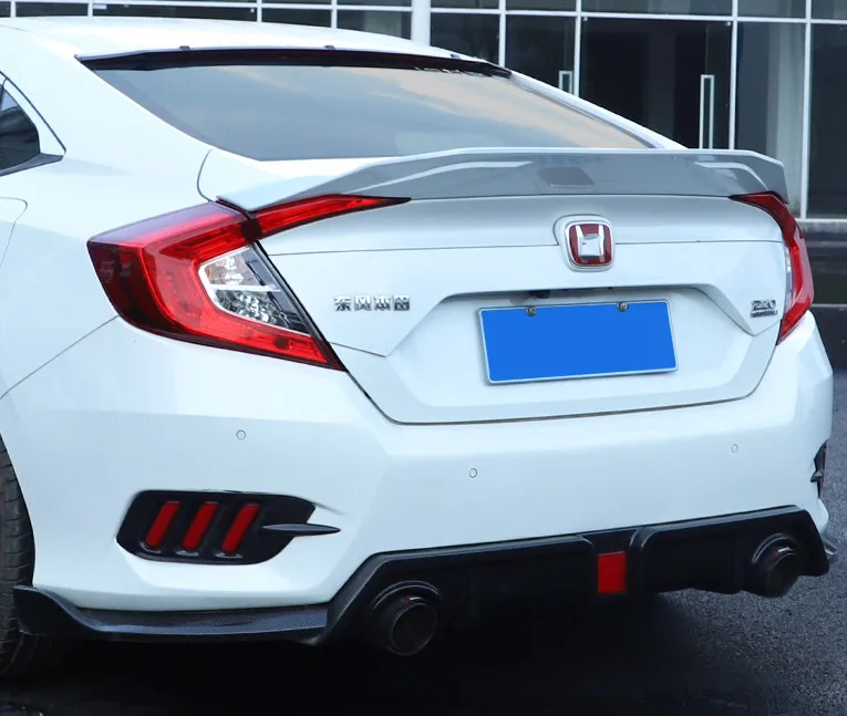 Для honda civic спойлер MC стиль для- civic задний Багажник крыло праймер черный белый цвет краска АБС высококачественный спойлер