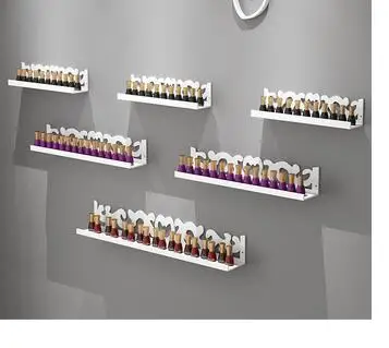

Nail polish shelf nail polish shelf cosmetics display shelf perfume shelf wall hanging mask shelf clapboard shelf