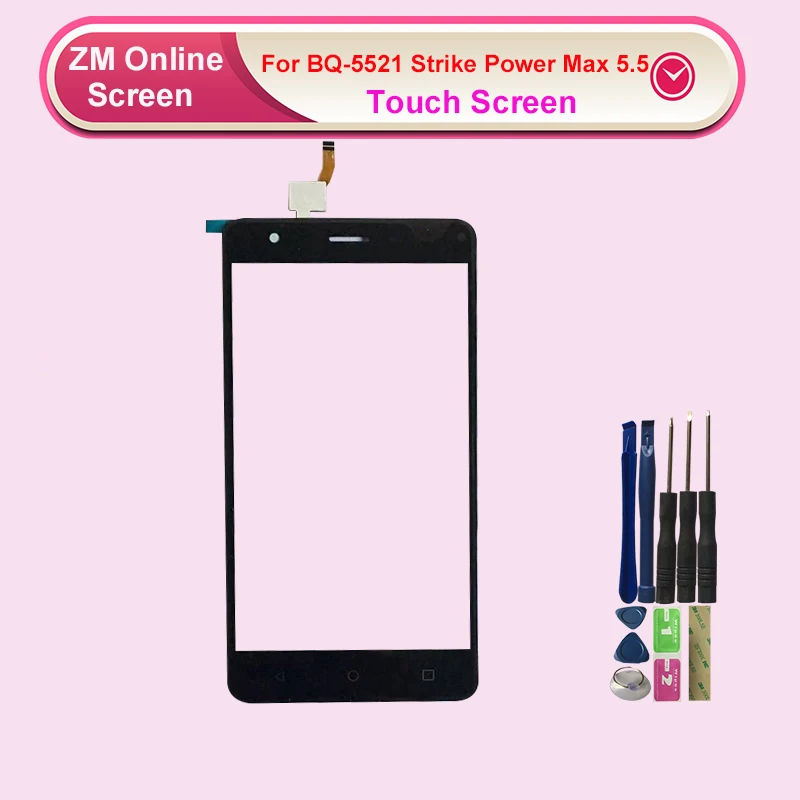 RYKKZ для BQ BQ-5521 Strike power max 5 сенсорный экран без ЖК-дисплея дигитайзер замена сенсора