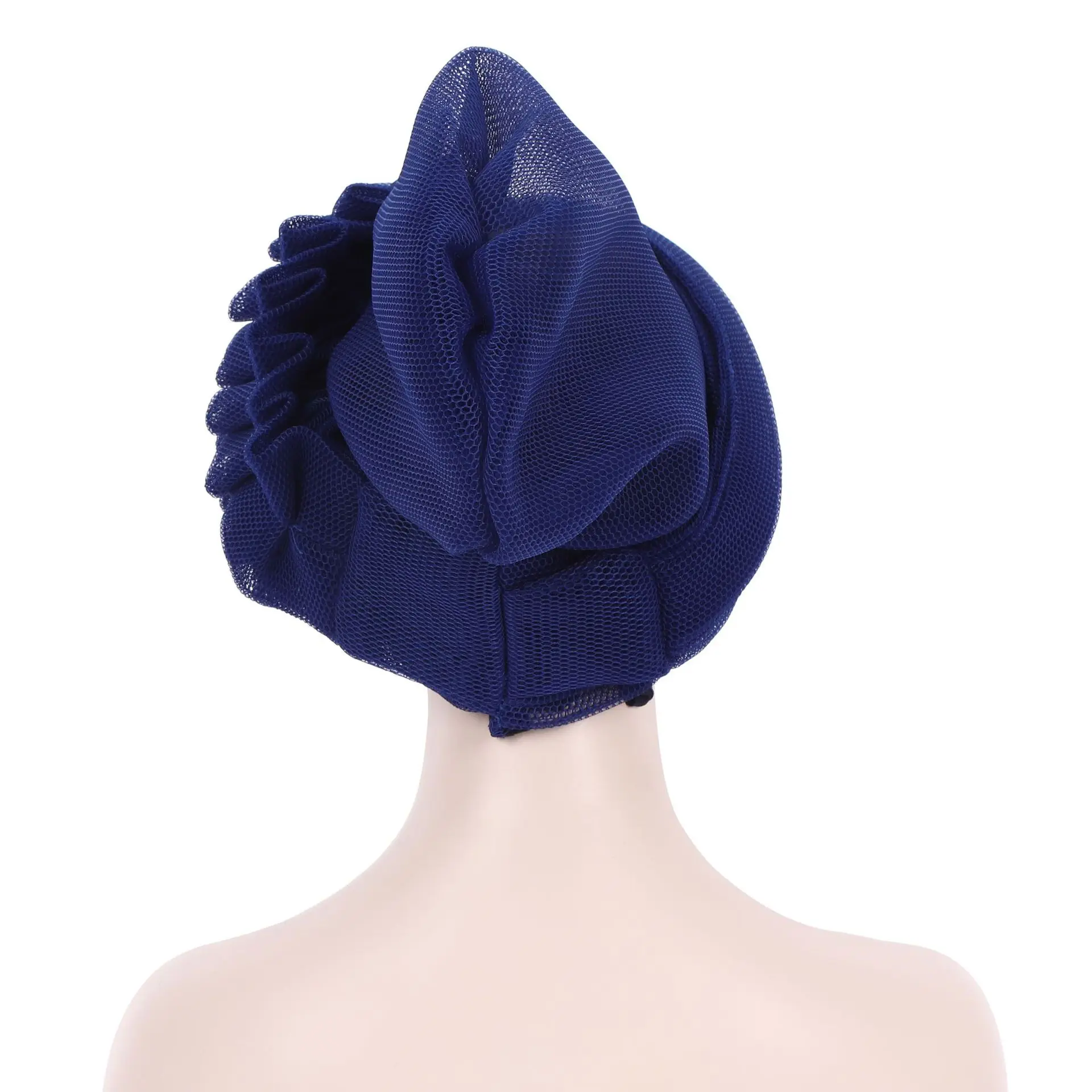 Breathable Auto Gele Headgear Turbans Laminated Fashion African Multicolor Headscarf Muslim Hat for Women Aso Oke Already Made african fashion style