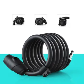 

Inbike Bicycle Lock MTB Motorcycle Anti-theft Security Cable Coil Lock w/ 3 Keys Softness Durable Cycling Equipment