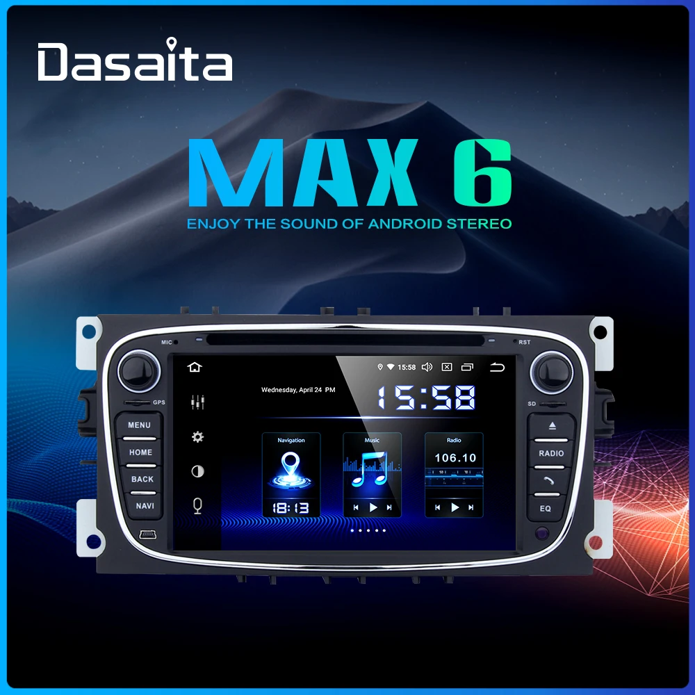 Best Dasaita 7" DSP Car Multimedia Android 9.0 Radio 2 din for Ford Focus 2 S-max Mondeo C-max Galaxy Bluetooth TDA7850 64G ROM MAX6 0 Best Dasaita 7" DSP Car Multimedia Android 9.0 Radio 2 din for Ford Focus 2 S-max Mondeo C-max Galaxy Bluetooth TDA7850 64G ROM MAX6 0