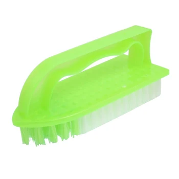 

Green yellow plastic handle clothes shoes cleaning brushes
