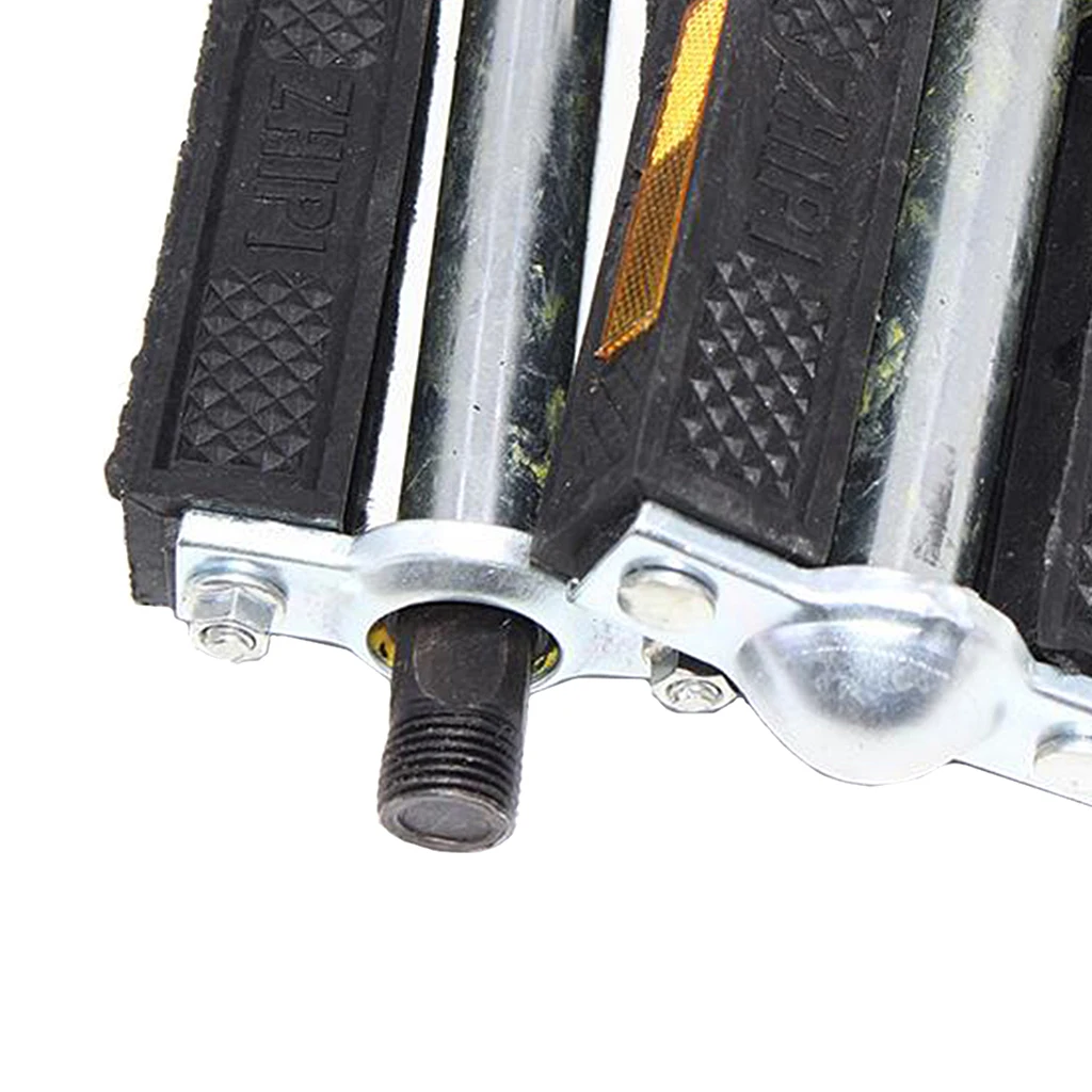 Vintage Cruiser Bike Block Pedals 9/16' Ball Bering Flat Pedal Replacement Black for 26''/28'' Vintage Retro Bikes