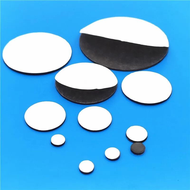 Disc Flexible Magnet 20mm 30mm 40mm 50mm 60mm 70mm 80mm with 3M self-adhesive 30x2 40x2 50x2 60x2 70x2 80x2 mm Thickness 2mm self adhesive magnets,adhesive magnetic sheets
