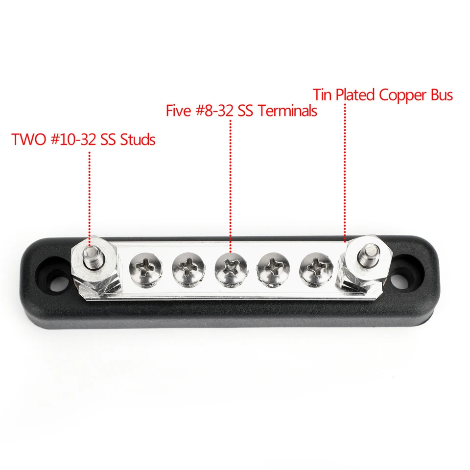 10 Point 150A Bus Bar Verteilungsblock Terminal Block Für Auto Marine Vehicle B7