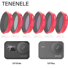 TENENELE фильтр для объектива для Sjcam SJ9 Strike Экшн-камера 4K CPL UV ND 8 16 32 64 Набор цветных фильтров для Sjcam SJ9 Max аксессуары