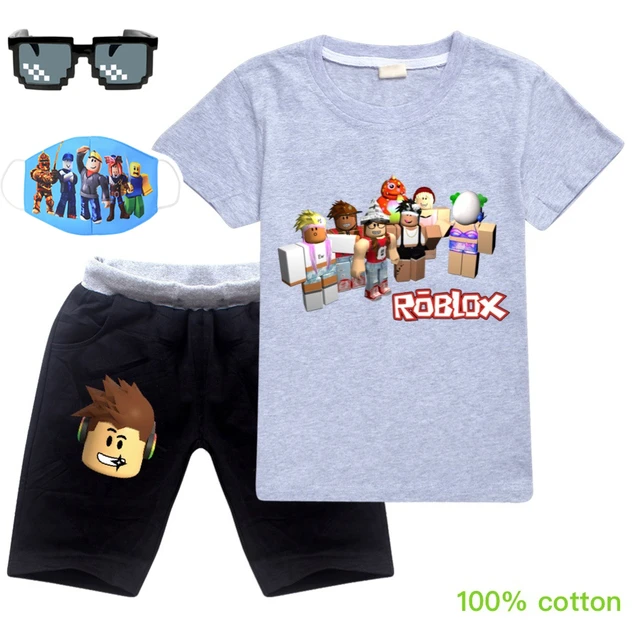 2020baby Clothes Suit Children Fashion Boys Girls Cartoon Roblox T - grey suit t shirt roblox