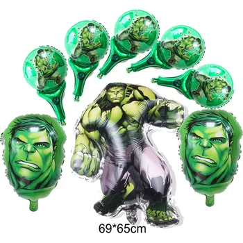

8pcs/lot mixed Hulk balloon foil material head style and hand cheering toys large size hulk party balloons