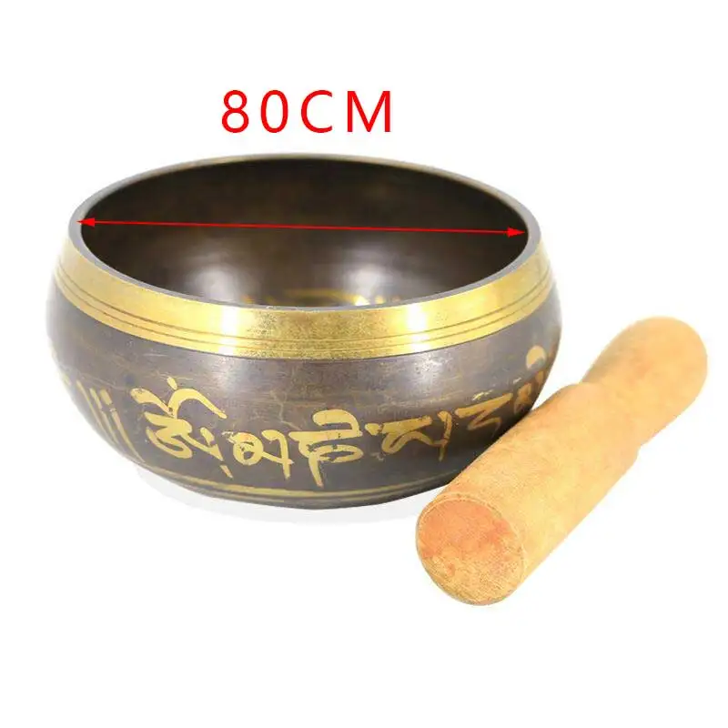 about 80 mm Глиняная чаша, тибетская ручная резьба, металлическая чаша, непальская Поющая чаша, ремесло, чаша Будды, религиозная Поющая чаша для медитаций - Цвет: about 80 mm