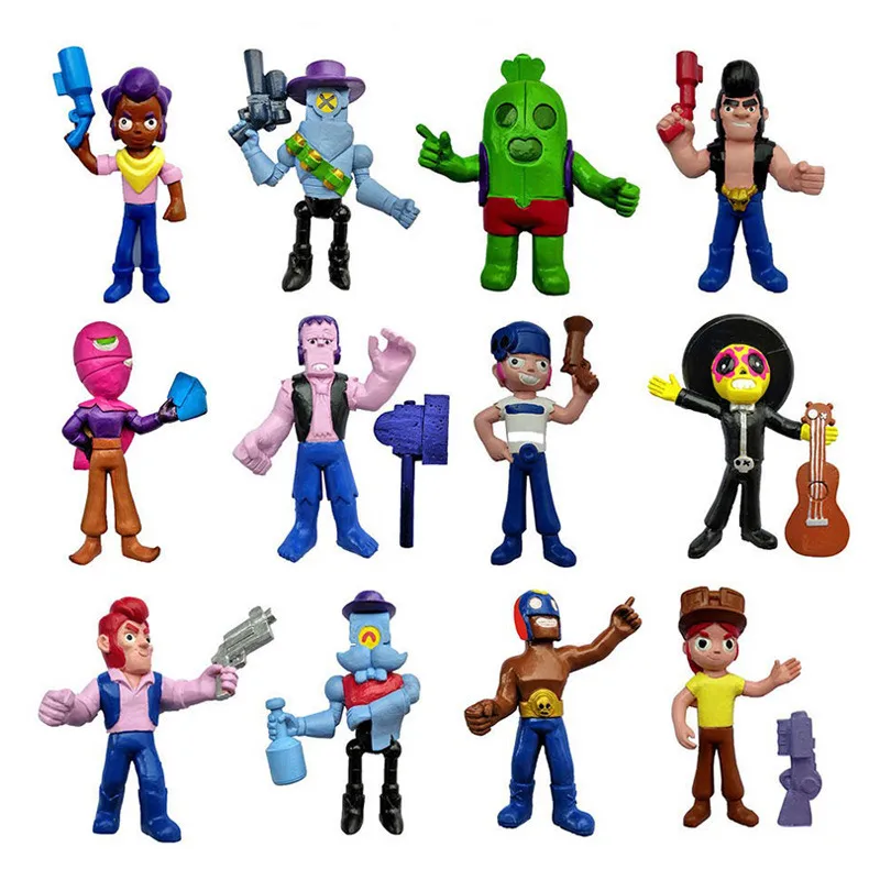 

Brawls figure game cartoon star hero model Spike Shelly Colt Leon PRIMO MORTIS doll New Year Xmas toy gift for boy girl kids