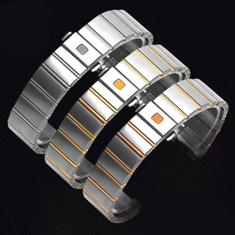 

TKN Stainless steel strap Replacement metal strap for Omega Constellation Double Eagle Band Bracelet Men and Woman