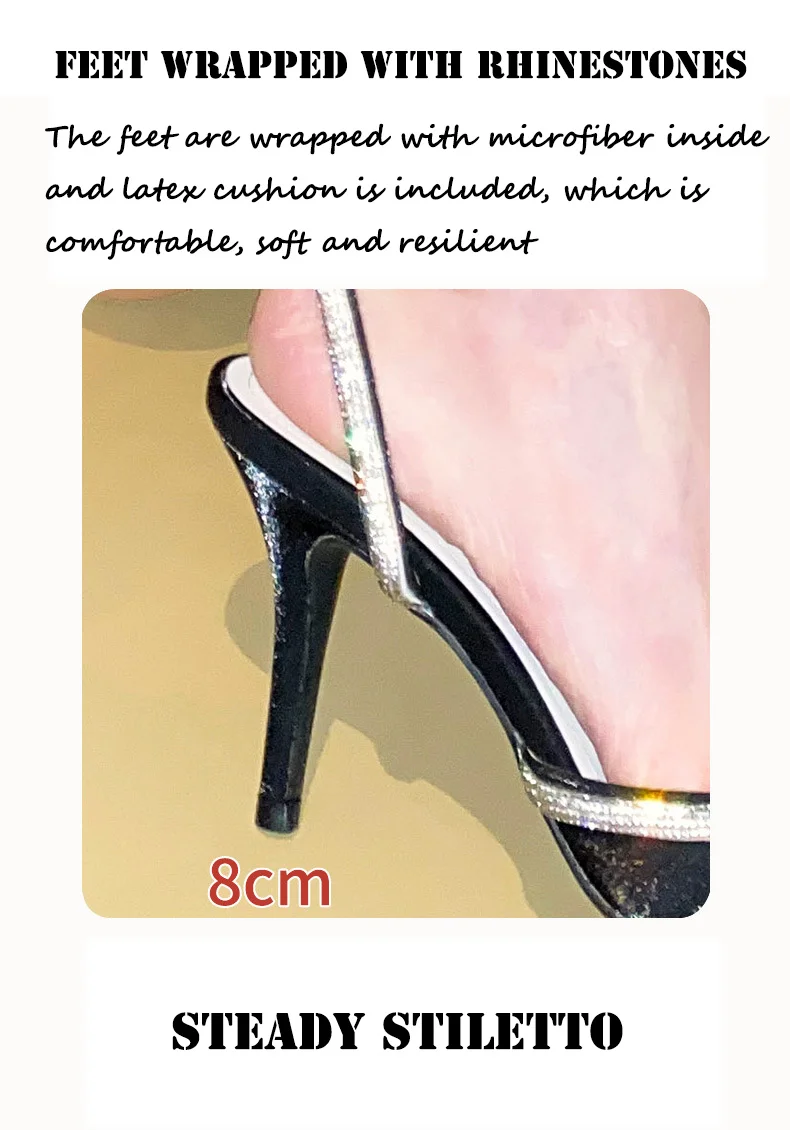 Fashion Style Glitter Rhinestones Women Pumps Crystal Bow 8 Cm Summer Lady Shoes Genuine Leather High Heels Party Prom Shoes