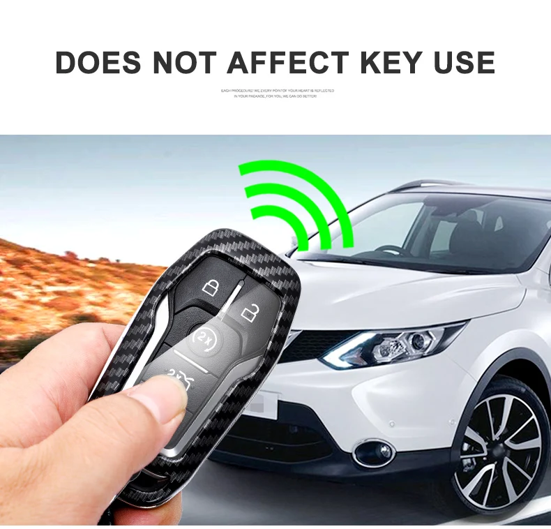 Carbon Fiber Car Smart Key Cover Case Fob For Lincoln MKZ MKC MKX For Ford Fusion Mondeo Mustang F150 Protect Shell Accessories - H128b30333969430db321e9e85c5664e9w