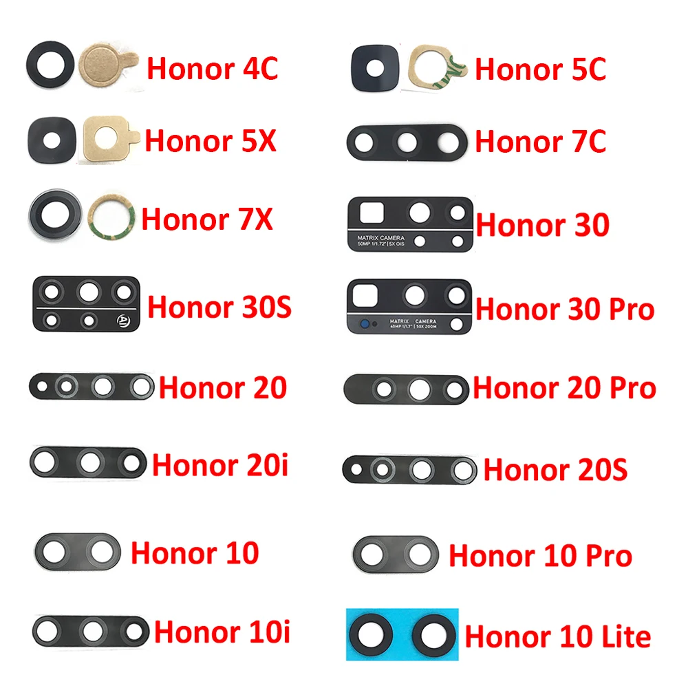 Новинка для Huawei Honor 7c 7x 5c 5x 4c 4x10 20 30 10i 20i 20s 30s Pro 10 lite задняя камера стеклянный