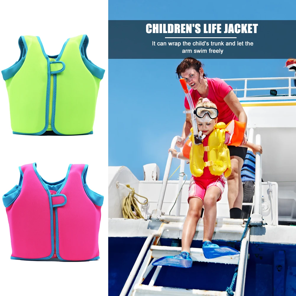 Детский жилет для плавания неопреновый спасательный поплавок куртка маленьких