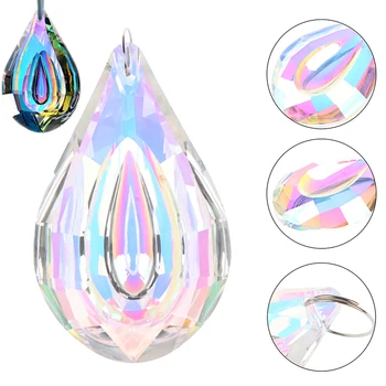 

Hot New Suncatcher Art Glass Drops Chandelier Pendant Light Lamp Part Hanging Prisms Crystal DIY Pendant Parts 38/63/76mm