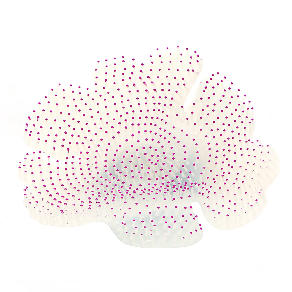 Аквариум силиконовые светящиеся Искусственные коралловые Растения Орнамент силиконовые искусственные украшения для аквариума аквариум пейзаж D40 - Цвет: Фиолетовый