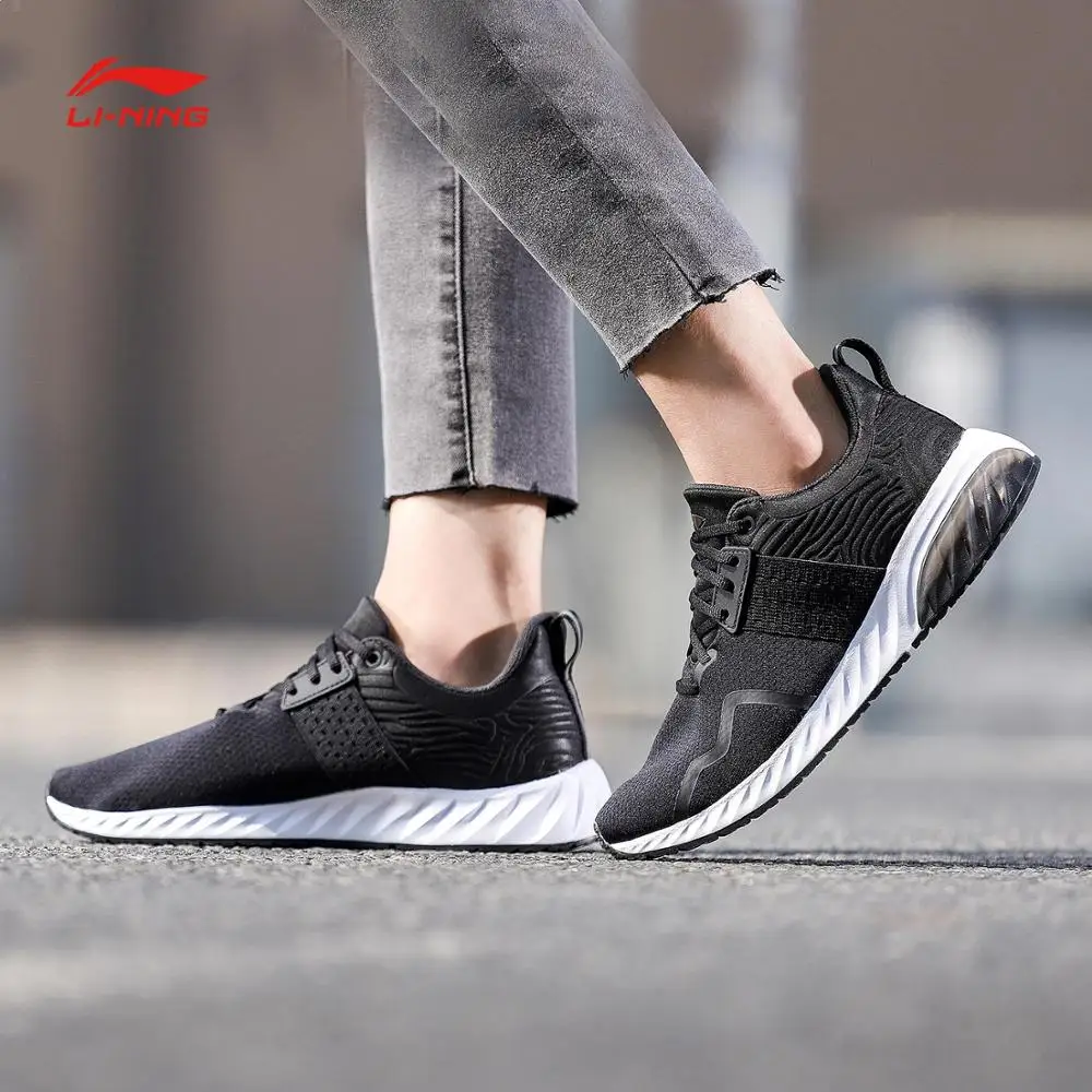 Li-Ning/Женская гелевая блестящая прогулочная обувь; износостойкая нескользящая подкладка; классическая удобная спортивная обувь; кроссовки; AGCN074 SJAS18