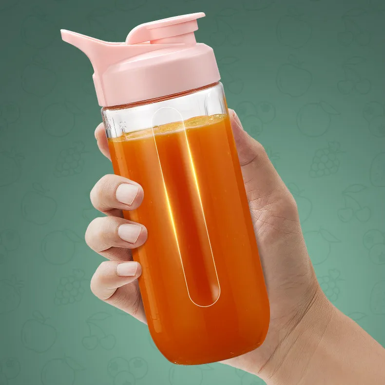 220V 300w 500ml+600ml Electric Portable orange Juicer Double cup blender kitchen appliances Food grade material 13x27cm