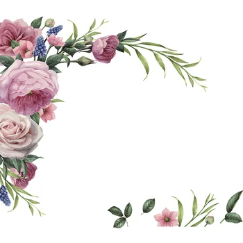 

Wall Sticker Peony Rose Flower Wall Decal Nursery Home Sticker Decor Art