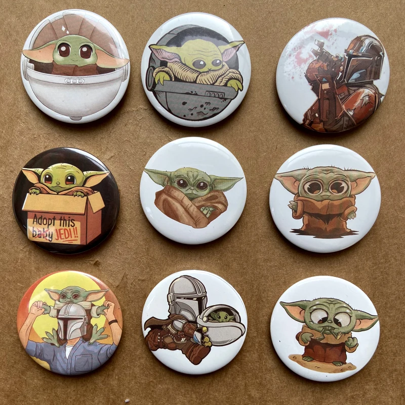 3d принт Мандалорская йода Детские значки значок на заказ броши сумку Одежда